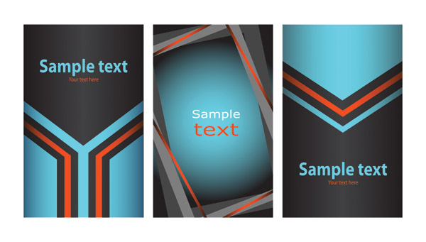 free vector 3 sets of card template vector